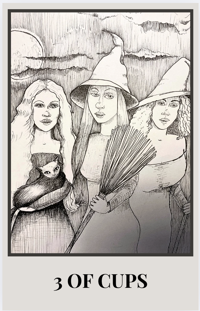 Three of Cups – tarotillustration
