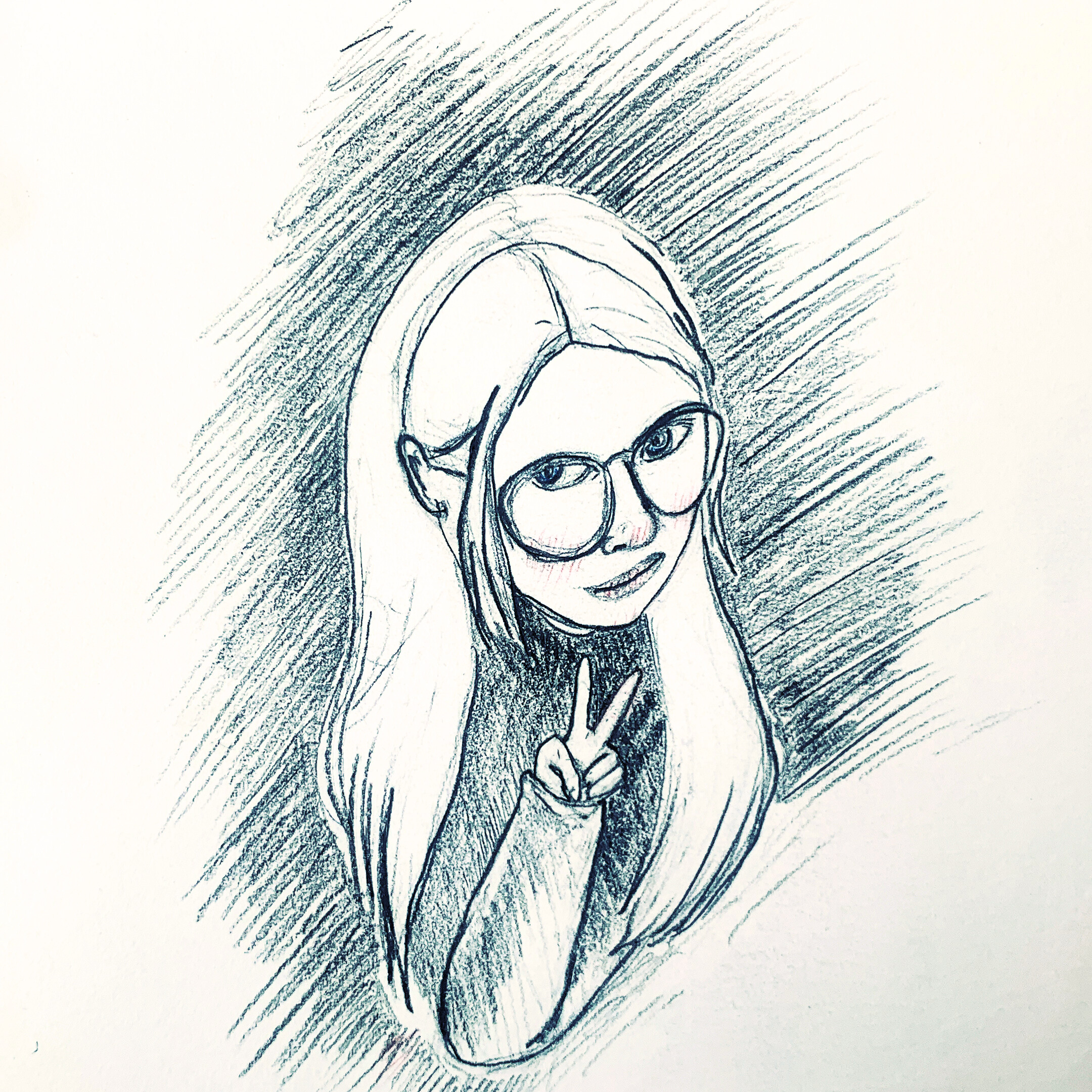 Pige med briller – illustration