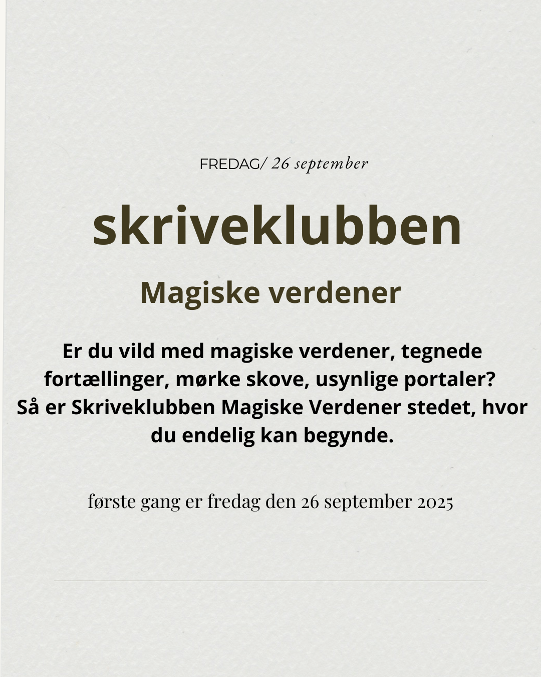 Skriveklubben Magiske Verdener